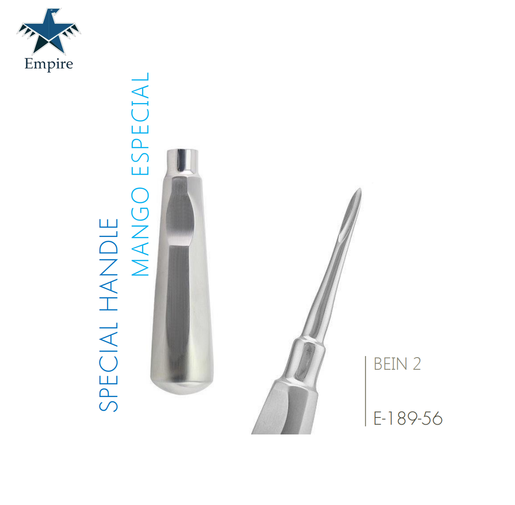 Empire's German Stainless Dental Root Surgery Bein 2 Elevator - New Exclusive Handle Easy Grip - EmpireMedical 