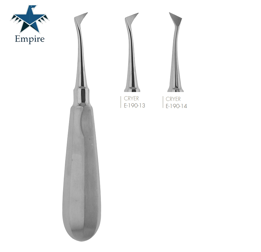 Empire's German Stainless Dental Root Surgery Elevator - Cryer Elevators - EmpireMedical 